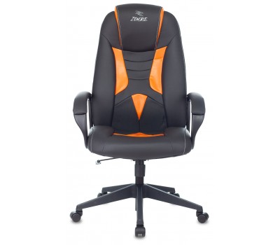 Кресло игровое Zombie 8 черный/оранжевый эко.кожа крестовина пластик