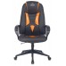 Кресло игровое Zombie 8 черный/оранжевый эко.кожа крестовина пластик