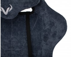 Кресло игровое Zombie VIKING KNIGHT Fabric синий Light-27 с подголов. крестовина металл-foto12