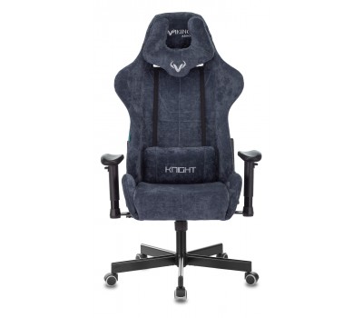 Кресло игровое Zombie VIKING KNIGHT Fabric синий Light-27 с подголов. крестовина металл