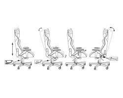 Кресло игровое Zombie VIKING KNIGHT Fabric синий Light-27 с подголов. крестовина металл-foto20