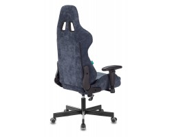 Кресло игровое Zombie VIKING KNIGHT Fabric синий Light-27 с подголов. крестовина металл-foto17