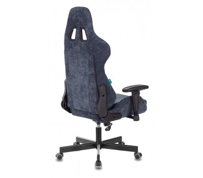 Кресло игровое Zombie VIKING KNIGHT Fabric синий Light-27 с подголов. крестовина металл