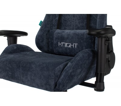 Кресло игровое Zombie VIKING KNIGHT Fabric синий Light-27 с подголов. крестовина металл