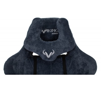 Кресло игровое Zombie VIKING KNIGHT Fabric синий Light-27 с подголов. крестовина металл