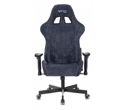 Кресло игровое Zombie VIKING KNIGHT Fabric синий Light-27 с подголов. крестовина металл