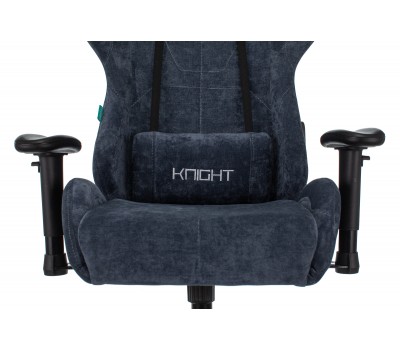 Кресло игровое Zombie VIKING KNIGHT Fabric синий Light-27 с подголов. крестовина металл