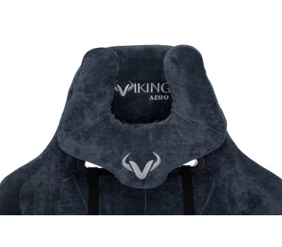 Кресло игровое Zombie VIKING KNIGHT Fabric синий Light-27 с подголов. крестовина металл