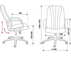 Кресло руководителя Бюрократ T-898AXSN черный Leather Black эко.кожа крестовина пластик-foto6