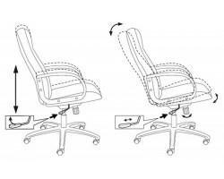 Кресло руководителя Бюрократ T-898AXSN черный Leather Black эко.кожа крестовина пластик-foto5