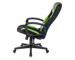 Кресло игровое Zombie 9 черный/салатовый текстиль/эко.кожа крестовина пластик-foto5