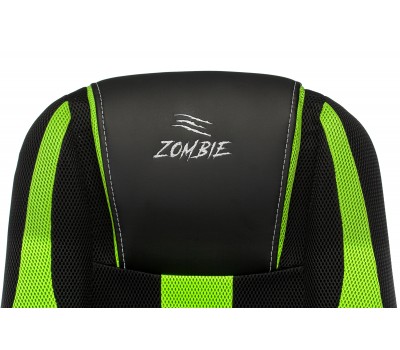 Кресло игровое Zombie 9 черный/салатовый текстиль/эко.кожа крестовина пластик