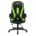 Кресло игровое Zombie 9 черный/салатовый текстиль/эко.кожа крестовина пластик