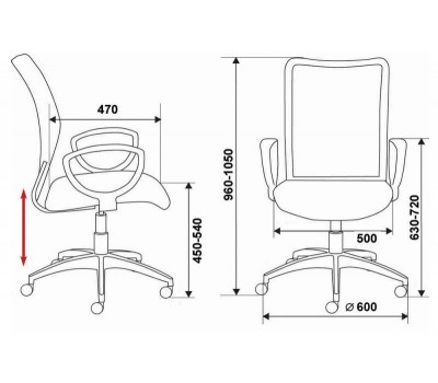 Кресло Бюрократ CH-599AXSN темно-синий TW-05N сиденье темно-синий TW-10N крестовина пластик