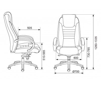 Кресло руководителя Бюрократ T-9923SL черный кожа крестовина металл хром