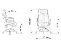 Кресло руководителя Бюрократ T-9921 коричневый рец.кожа/кожзам крестовина пластик пластик золото-foto2