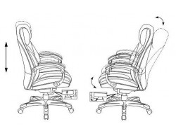 Кресло руководителя Бюрократ T-9921 коричневый рец.кожа/кожзам крестовина пластик пластик золото-foto3
