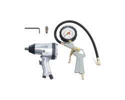 FUBAG Набор пневмоинструмента 2 предмета (пневмогайковерт 312 Нм + пневмопистолет для накачки шин с манометром)