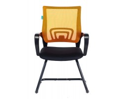 Кресло Бюрократ CH-695N-AV оранжевый TW-38-3 сиденье черный TW-11 полозья металл черный-foto2