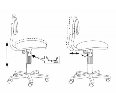 Кресло детское Бюрократ CH-201NX розовый сланцы FlipFlop_P крестовина пластик