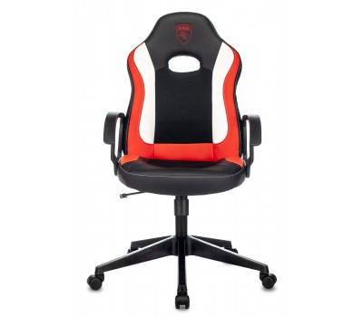 Кресло игровое Zombie 11 черный/красный текстиль/эко.кожа крестовина пластик