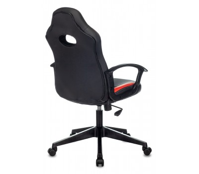 Кресло игровое Zombie 11 черный/красный текстиль/эко.кожа крестовина пластик