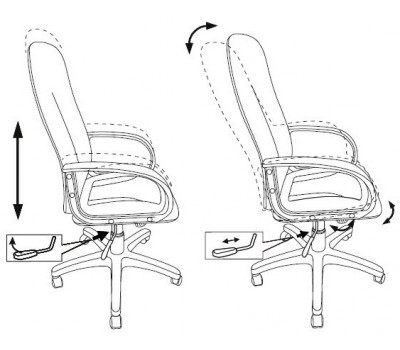 Кресло руководителя Бюрократ CH 727 черный крестовина пластик