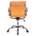 Кресло руководителя Бюрократ CH-993-Low оранжевый эко.кожа низк.спин. крестовина металл хром