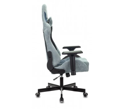 Кресло игровое Zombie VIKING 7 KNIGHT Fabric голубой текстиль/эко.кожа с подголов. крестовина металл