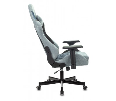 Кресло игровое Zombie VIKING 7 KNIGHT Fabric голубой текстиль/эко.кожа с подголов. крестовина металл