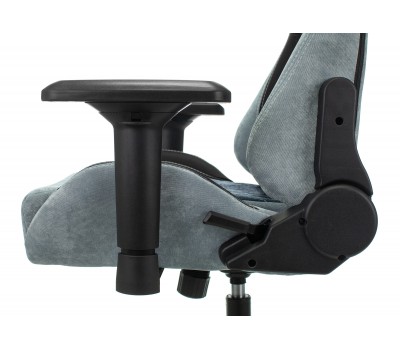 Кресло игровое Zombie VIKING 7 KNIGHT Fabric голубой текстиль/эко.кожа с подголов. крестовина металл