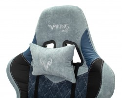 Кресло игровое Zombie VIKING 7 KNIGHT Fabric голубой текстиль/эко.кожа с подголов. крестовина металл-foto10