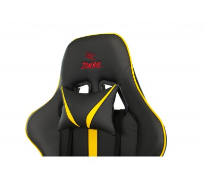 Кресло игровое Zombie A4 черный/желтый эко.кожа с подголов. крестовина пластик