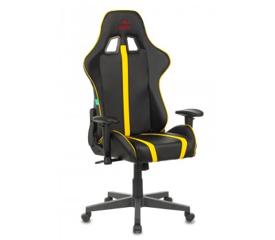Кресло игровое Zombie A4 черный/желтый эко.кожа с подголов. крестовина пластик