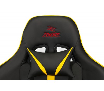 Кресло игровое Zombie A4 черный/желтый эко.кожа с подголов. крестовина пластик