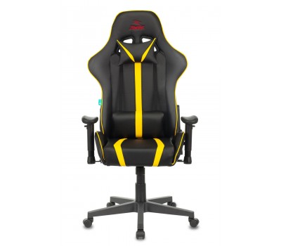 Кресло игровое Zombie A4 черный/желтый эко.кожа с подголов. крестовина пластик