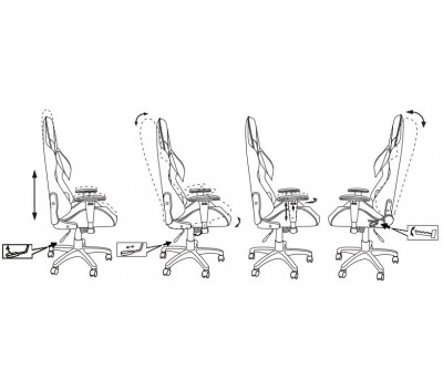 Кресло игровое Zombie A4 черный/желтый эко.кожа с подголов. крестовина пластик