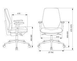 Кресло Бюрократ CH-545SL черный 38-418 крестовина металл хром-foto5