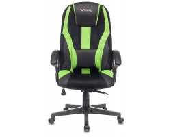 Кресло игровое Zombie VIKING-9 черный/салатовый текстиль/эко.кожа крестовина пластик-foto2