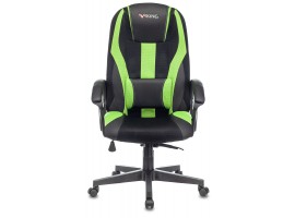 Кресло игровое Zombie VIKING-9 черный/салатовый текстиль/эко.кожа крестовина пластик-foto2