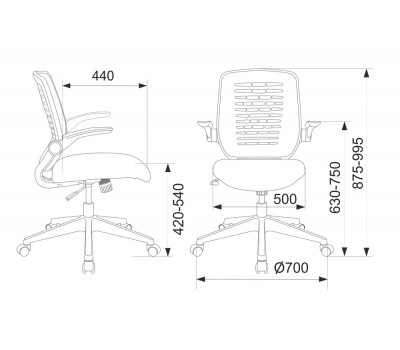Кресло Бюрократ CH-495 черный TW-01 Neo сетка/ткань крестовина пластик