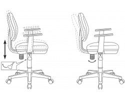 Кресло детское Бюрократ CH-W356AXSN темно-синий 15-10 крестовина пластик пластик белый-foto6