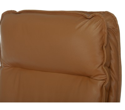 Кресло руководителя Бюрократ T-9927WALNUT горчичный кожа крестовина металл/дерево