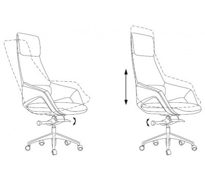 Кресло руководителя Бюрократ _DAO-2 бежевый кожа с подголов. крестовина алюминий