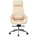 Кресло руководителя Бюрократ _DAO-2 бежевый кожа с подголов. крестовина алюминий