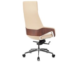Кресло руководителя Бюрократ _DAO-2 бежевый кожа с подголов. крестовина алюминий-foto4