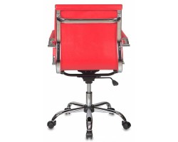 Кресло руководителя Бюрократ Ch-993-Low красный эко.кожа низк.спин. крестовина металл хром-foto4