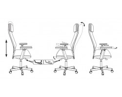 Кресло руководителя Бюрократ T-995 черный TW-01 эко.кожа/сетка с подголов. крестовина металл черный-foto6