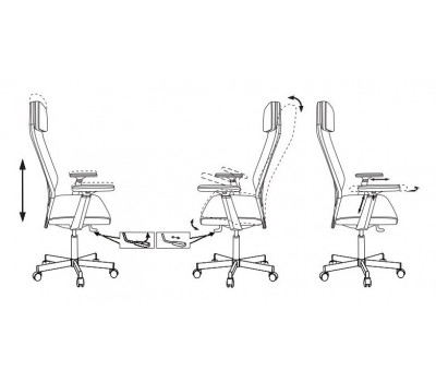 Кресло руководителя Бюрократ T-995 черный TW-01 эко.кожа/сетка с подголов. крестовина металл черный