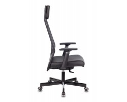 Кресло руководителя Бюрократ T-995 черный TW-01 эко.кожа/сетка с подголов. крестовина металл черный-foto3